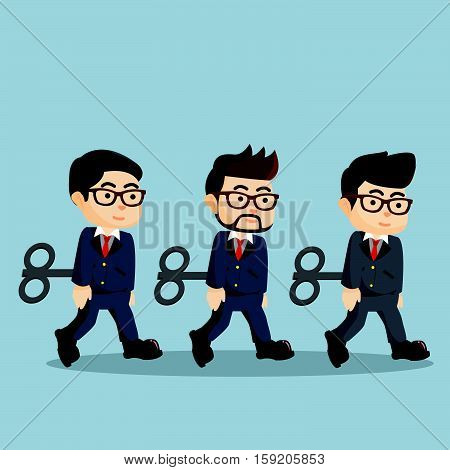 employers become robot workers eps10 vector illustration design