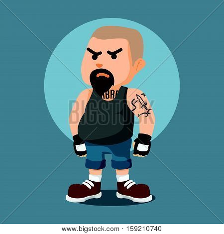 thug illustration design colorful eps10 vector illustration design