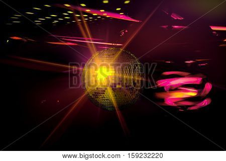 disco ball background space backdrop light discoball nightclub design graphic concept - stock image