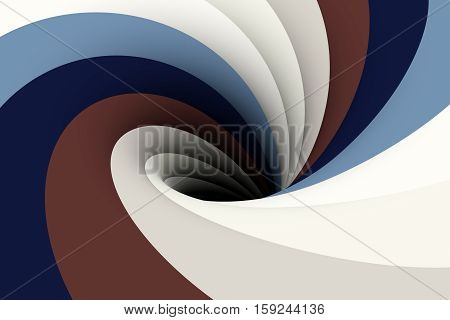 a black hole in a blue color 3D illustration
