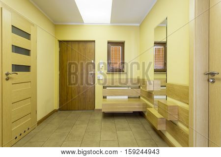 Waiting Room In Yellow Colour