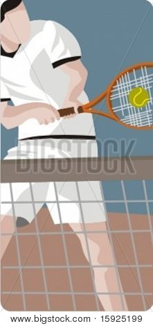 Serie di illustrazioni di sport. Illustrazione di tennis.