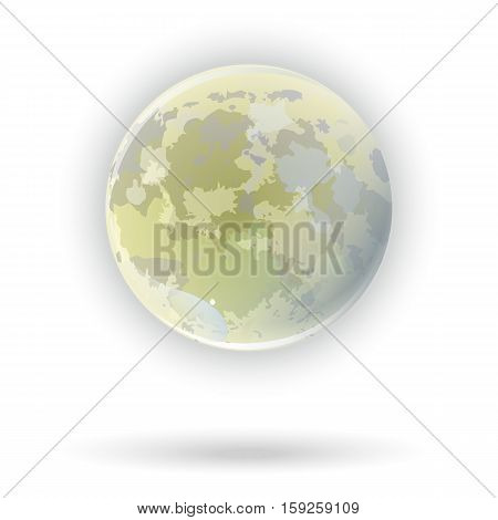 Full Moon. Vector illustration. Earth's satellite for your design