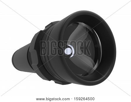 3d illustration of flashlight. white background isolated. icon for game web.