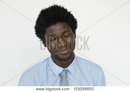 Man Cheerful Studio Portrait Concept