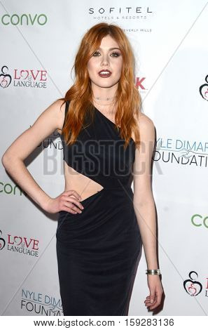 LOS ANGELES - NOV 30:  Katherine McNamara at the Nyle DiMarco Foundation Love & Language Kickoff Campaign 2016 at Sofitel Hotel on November 30, 2016 in Beverly Hills, CA