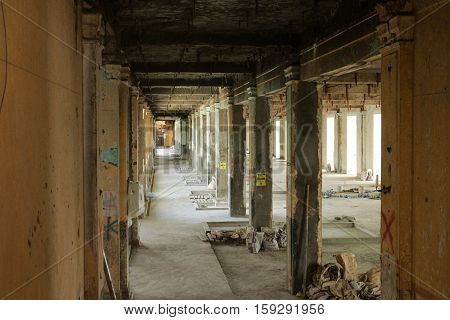 Renovated Building Site under Construction Interior view