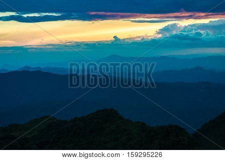 Beautiful Summer Landscape In The Mountains With The Sun At Dawn