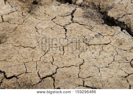 drought land - cracked ground - stock photo
