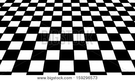 Virtual floor chess background. Black and white cubes