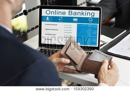 Online Banking Account Transaction Concept