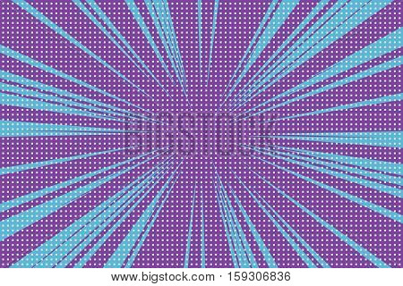 Old comic blue purpele background with halftone gradient in pop art retro style.