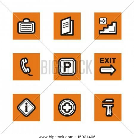Exklusiv-Reihe Hotel und Restaurant Icons. Überprüfen Sie mein Portfolio für viel mehr von dieser Serie als w