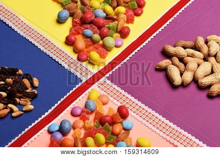 Colorful Dragee With Nuts