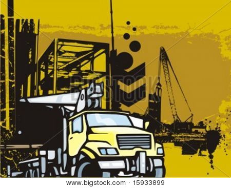 建設トラック バック グラウンド シリーズ。カントーもはるかに多くこのシリーズの私のポートフォリオをチェックします。