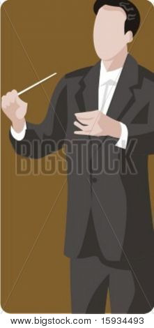 Musiker vektor illustration serien. Maestro. Tjek min portefølje til meget mere af denne serie som wel