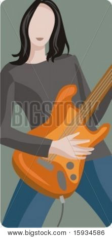 음악가 벡터 일러스트 레이 션 시리즈. 음악가입니다. 우리가이 시리즈의 더 많은 대 한 내 포트폴리오를 확인