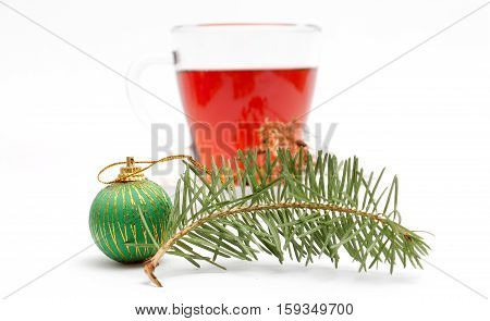 picture of a St. John's wort tea on white background