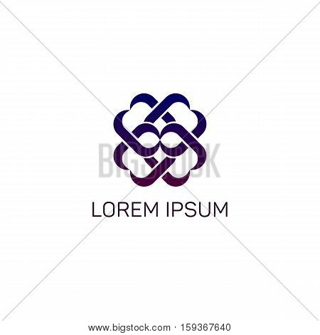 Abstract Tracery Sign Iconic Company Logo. Ornament Symbol Vector Design