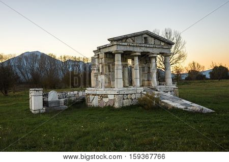 Temple Of Poseidon At Ancient Mantineia, Arcadia, Peloponnese, Greece