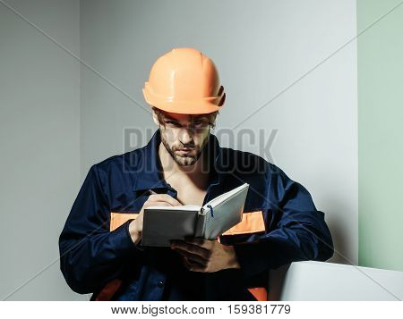 Handsome Man Keeps Accounting Book