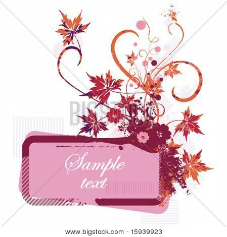 Floral vector frame series. Add your text inside.