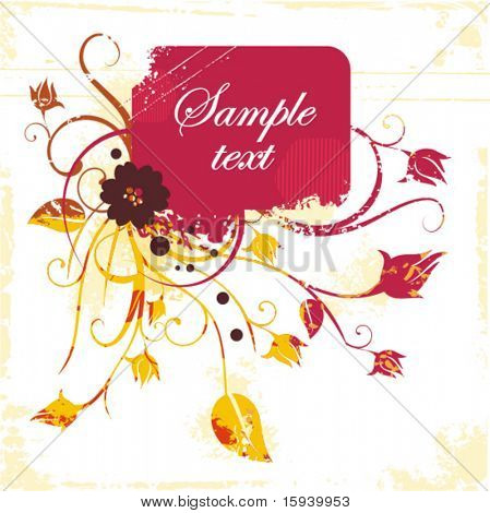 Floral vector frame series. Add your text inside.