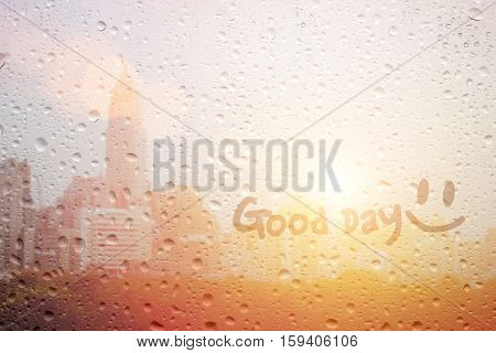 Draw Good Day On Window