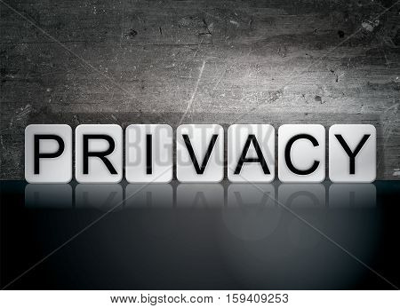 Privacy Tiled Letters Concept And Theme