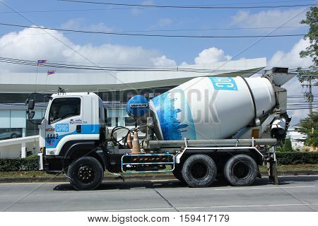 CHIANG MAI THAILAND - OCTOBER 28 2016: Concrete truck of CPAC Concrete product company. Photo at road no.121 about 8 km from downtown Chiangmai thailand.