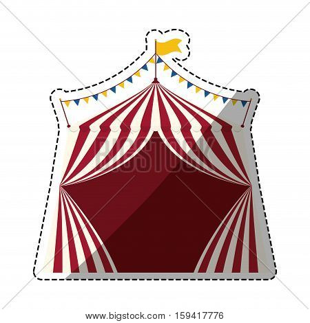 Circus tent festival icon vector illustration graphic design