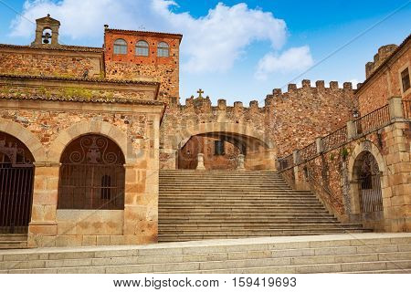 Caceres Arco de la Estrella Star arch in Spain entrance to monumental city