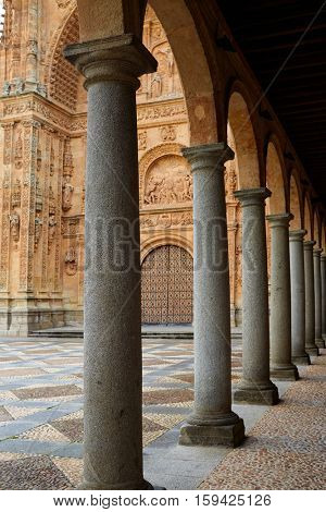 San Esteban Convent in Salamanca at Spain of Dominicos exterior image shot from public floor