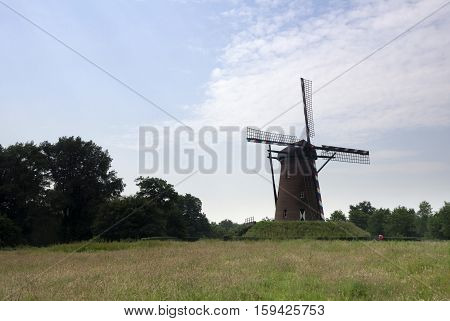 Windmill the Houthuizermolen near the Dutch village Lottum