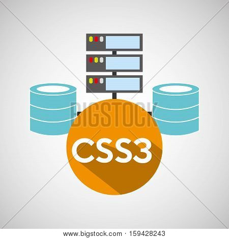 css3 language data base storage vector illustration eps 10