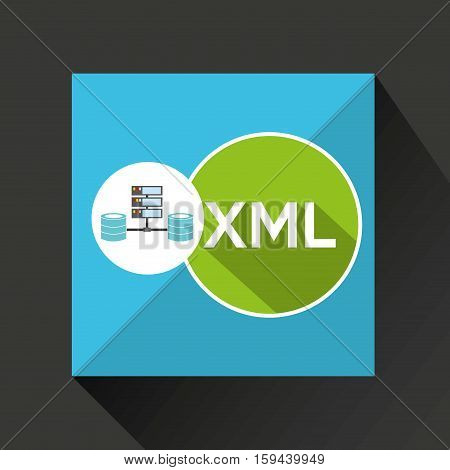 xml language data base storage vector illustration eps 10
