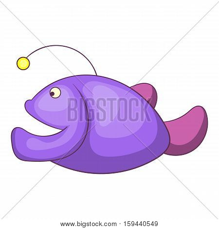Angler fish icon. Cartoon illustration of angler fish vector icon for web