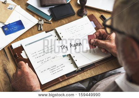 Time to Renew Try Again Restart Motivation Never Give Up Concept