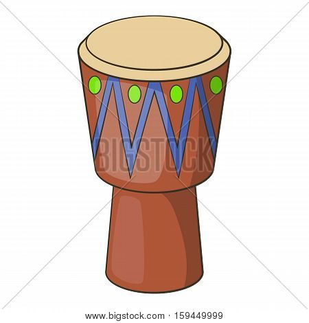 Ethnic drum icon. Cartoon illustration of ethnic drum vector icon for web