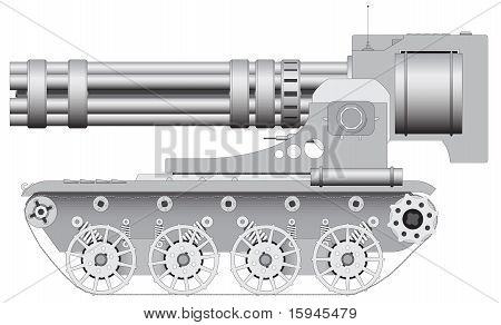 Fantastisk pistol på Crawler - Illustration