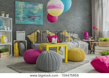 Comfortable Wool Hassock