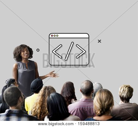 Programming Website Code Network Concept