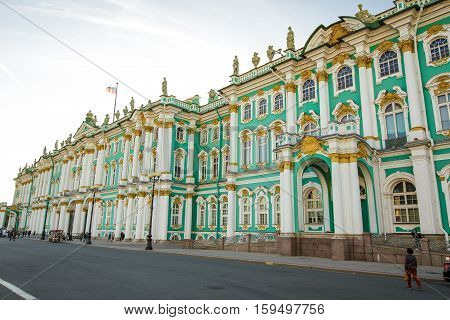 The State Hermitage Museum - one of the largest and most significant art and historical museums in Russia and the world September 14 2016 St. Petersburg Russia.