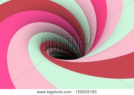 black hole multicolored background red 3d illustration