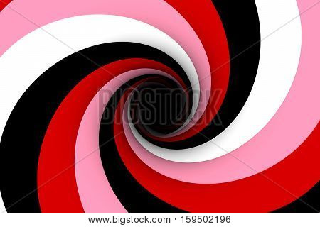 black hole multicolored background red 3d illustration