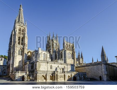 Cathedral in Burgos Spain which is under protection of UNESCO