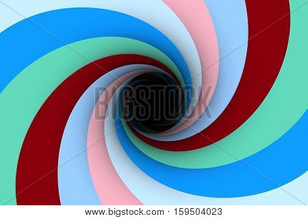 blue black hole multicolored background  3d illustration