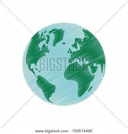 Earth world planet icon vector illustration graphic design