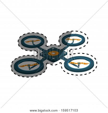 Drone robot technology icon vector illustration graphic design