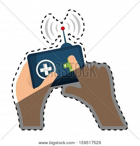 Drone robot technology icon vector illustration graphic design